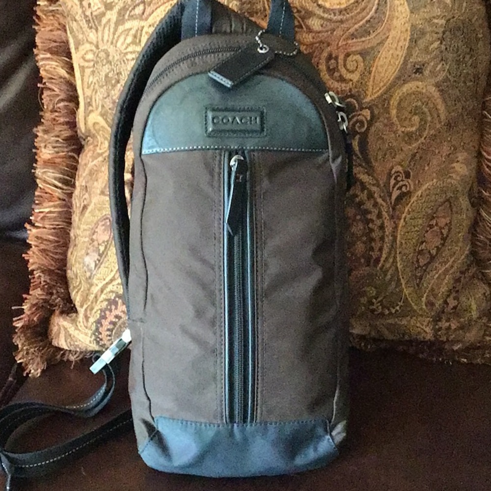Coach Men’s Brown Sling Backpack